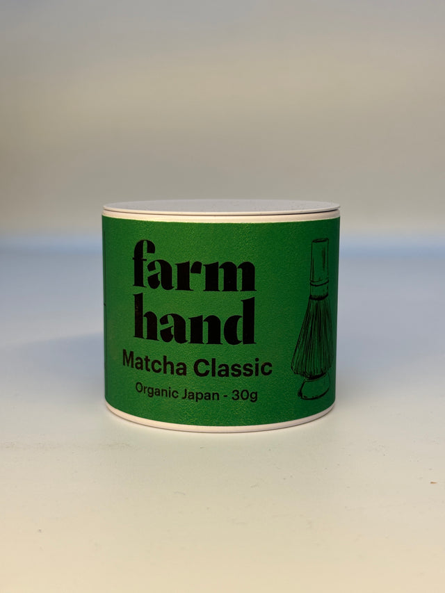 FARMHAND MATCHA CLASSIC, 30g matcha bag in Metal Tin