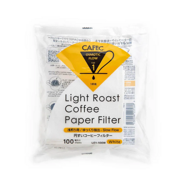 cafec osmotic flow light roast coffee paper filter pack of 100sheets