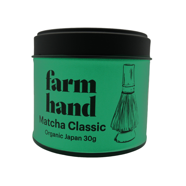FARMHAND MATCHA CLASSIC, 30g matcha bag in Metal Tin