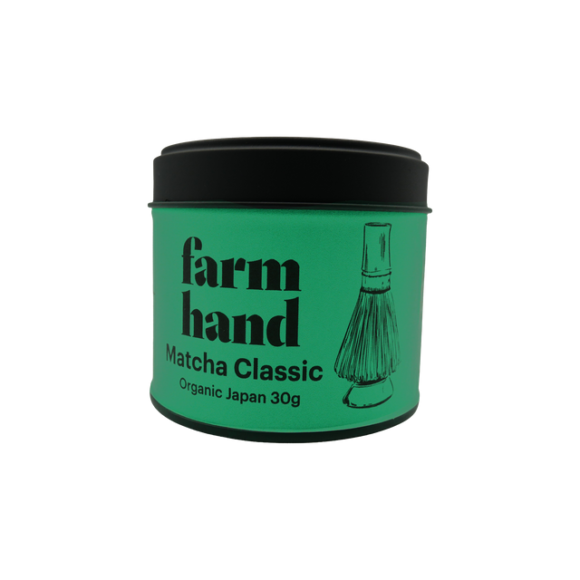 FARMHAND MATCHA CLASSIC, 30g matcha bag in Metal Tin