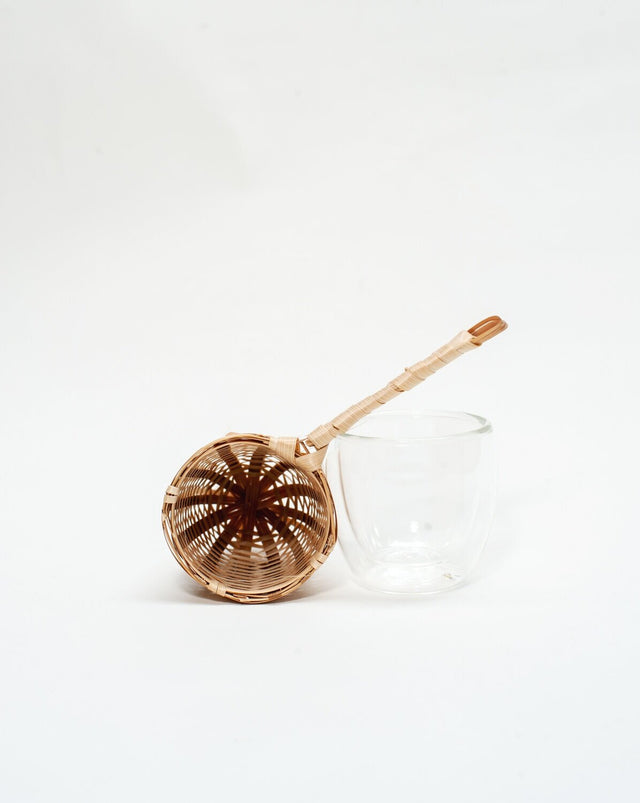 Natural BAMBOO TEA STRAINER - 1 HANDLE
