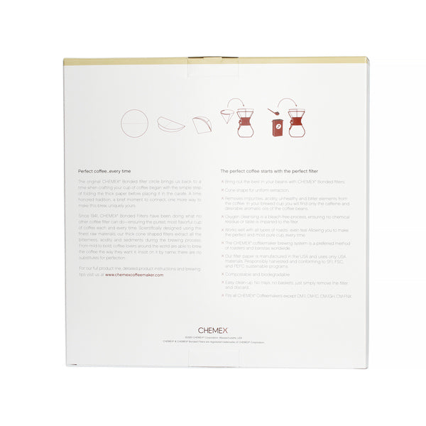 CHEMEX BONDED FILTERS UNFOLDED CIRCLE - White - 6, 8, 10 Cups